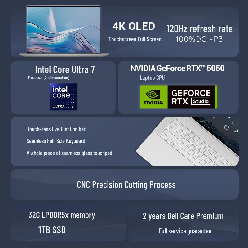 Dell XPS 16 Premium AI Ноутбук (Китайская версия)