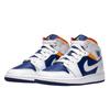 Air Jordan 1 Mid White Laser Orange Deep Royal Blue