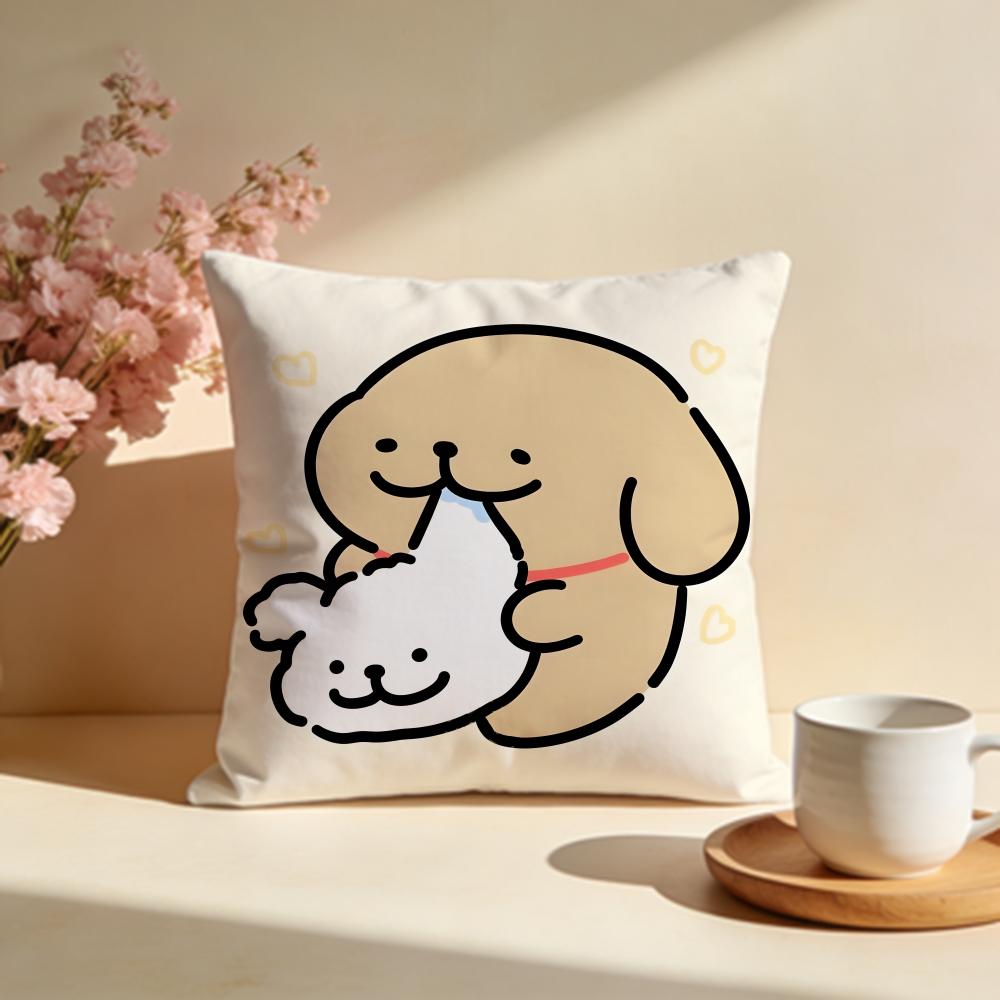 Hot LLine Puppier Cushion Cover Stylish Washable Pillow Cover Ideal for Couch Bedroom Car Decoration