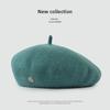 Women's Cross-Border Wool Beret: Autumn/Winter Korean-Style, British Retro Octagonal Painter Hat for Large Head Circumference