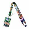 Anime Cartoon Credential Holder Keychains Neck Lanyard For Pass Card Anime Credit Card Holder Keychain Straps Wholesale 6