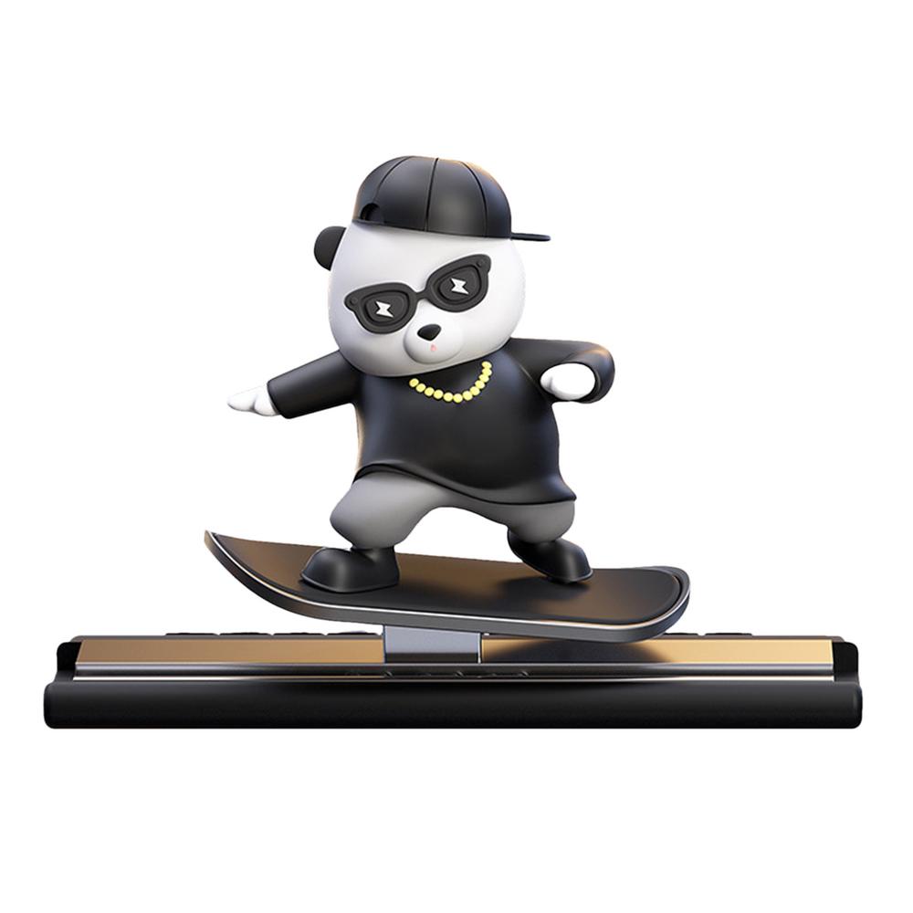 Car Parking Number Plate Skateboarding Bear Car Interior Parking Card Skateboard Bear Ornament Phone Number Plate Car Interior