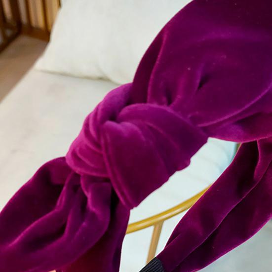 Повязка для волос с красивыми кроличьими ушками, удобная на ощупь, чистый цвет, бант, женские аксессуары для головы