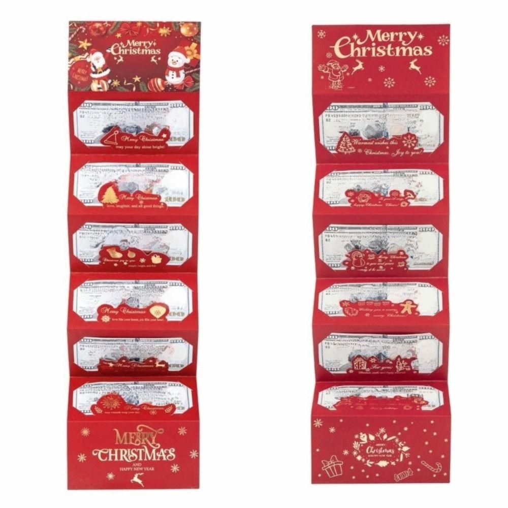 2 Set Santa Claus Christmas Money Card Envelope Red Merry Christmas Decorations Party