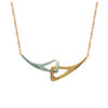 [G1232] - Gold Plated Necklace 'Choreography' Silver Plated - 50x18 Mm