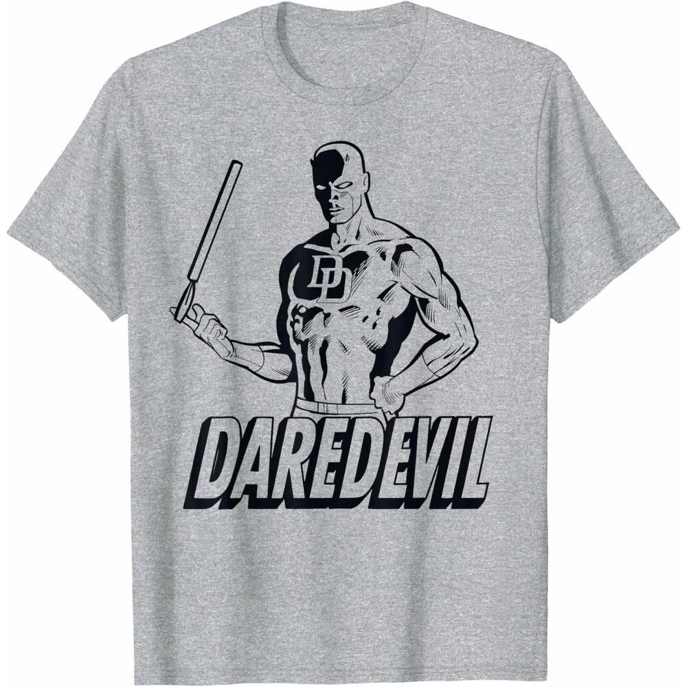 Daredevil TShirt Harajuku Unisex Short Sleeve Soft Cotton Slim Fit Standard Crew Neck Trendy Top for Him Her