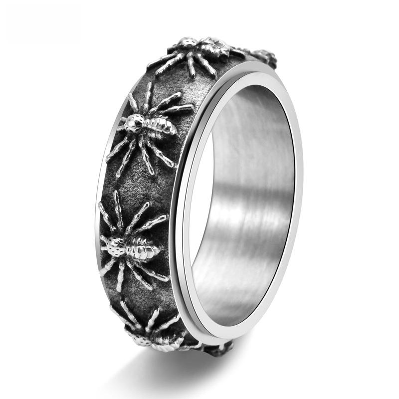 2025 Персонализированное вращающееся кольцо-аксессуар в ретро-стиле «Паук» для указательного пальца для мужчин