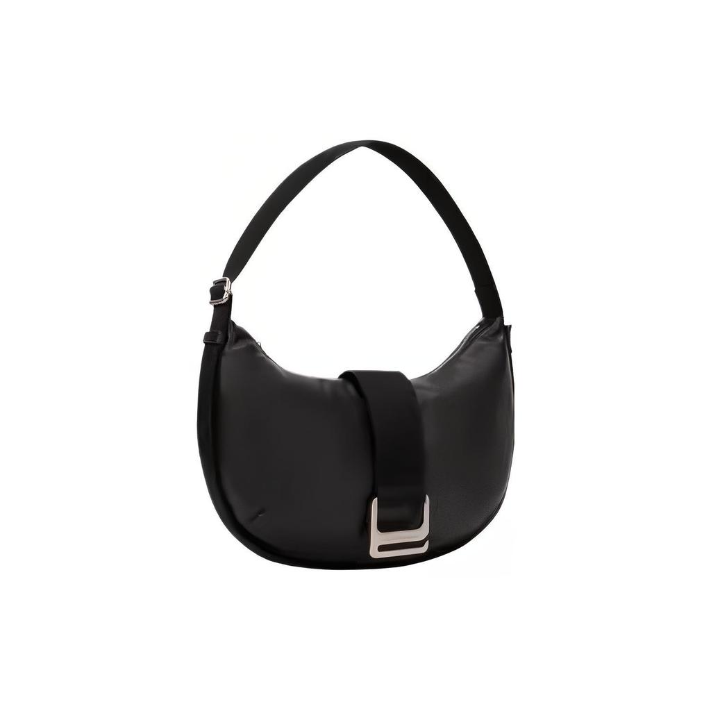 New CALVIN KLEIN Synthetic Material Dumpling Bag, Crescent Bag, Shoulder Bag Regular Women's Space Black DH3504-001