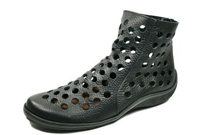 Летние оригинальные ботинки Punch Made in Japan [Yuko Matsumoto], ботинки, сандалии, женские, кожаные, на молнии, низкие, (22,5 см, черный)