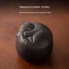 Chinese Style Cute Pet Coarse Pottery Tea Caddy