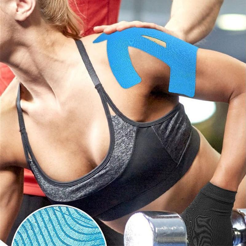 5Pcs Precut Tape Shoulder Pain Relief Breathable Waterproof Adjustable Shoulder Support Elastic Athletic Tap
