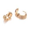 Kinel Rose Gold Color Hoop Dangle Earrings For Women Bride Wedding Fine Jewelry