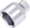HAZET Hex Socket Square Drive Flat Width 36mm Knurling Socket with Chrome Plating and Polished Surface for Manual Operation Japanese Import 12.5mm