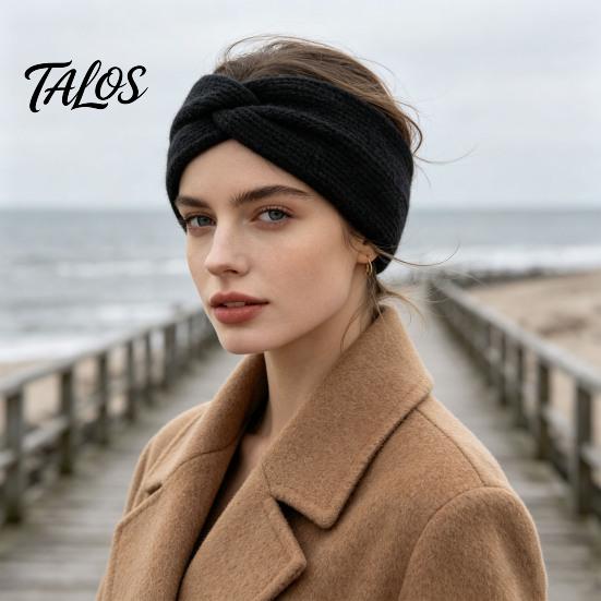 Wide Headband for Winter Sports Women Headband, Twist Knot Knitted Thick Warm Ear Cozy Protection Skiing Warmers, Head Wrap Cold Weather Autumn