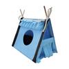 Hamster Hideout Tent Rabbit Rat Tunnel House Small Animal Tube Toy Warm Nest Habitat Blue