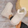 New Women Boots Short Plush Warm Snow Boots Women Winter Flats Platform Ladies Shoes Women Casual Fur Chelsea Ankle Boots