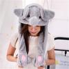 Winter Soft Warm Animals Ear Hat Rabbit Pinch Airbag Plush Funny Cap
