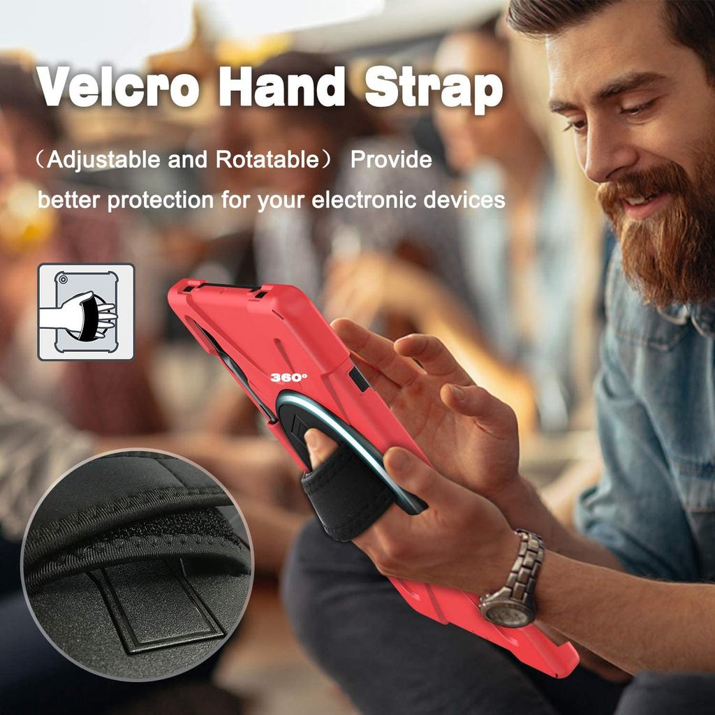 Case For Samsung Galaxy Tab S6 Lite 10.4 P610 P615 Heavy Duty Shockproof Cover S Pen Holder Kickstand Handle Shoulder Strap Case