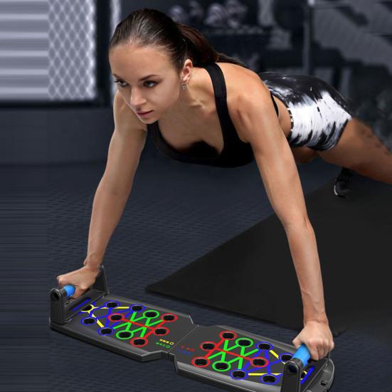 Складная доска для отжиманий с нескользящей ручкой, 28 отверстий, тренажер для мышц груди и живота, доска для отжиманий, домашний тренажер для фитнеса