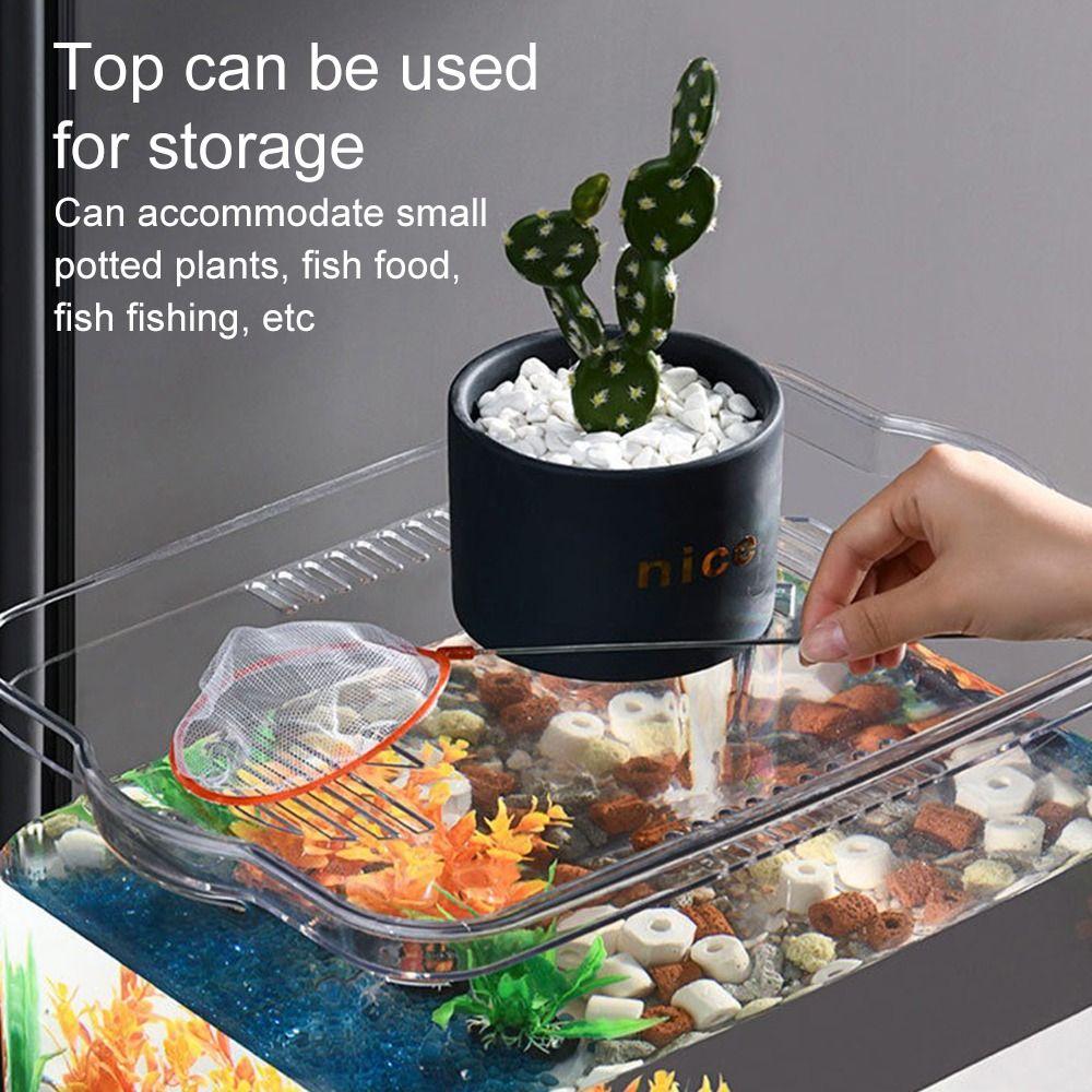 Высококачественный прозрачный аквариум Пластиковый квадратный ящик для разведения рыбок с крышкой Аквариумный аквариум для бетты
