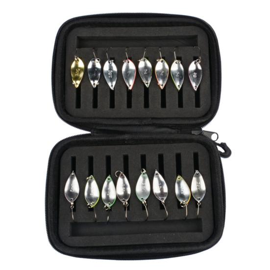 Sequins Fishing Lures Set with Storage Bag Compact Design Portable Metal Spoon Spinner Kit Freshwater Artificial Baits Fishing Tackle