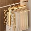 6 слоев волшебных вешалок для брюк, алюминиевый органайзер для шарфов, экономящий место, вешалки для брюк, шкаф