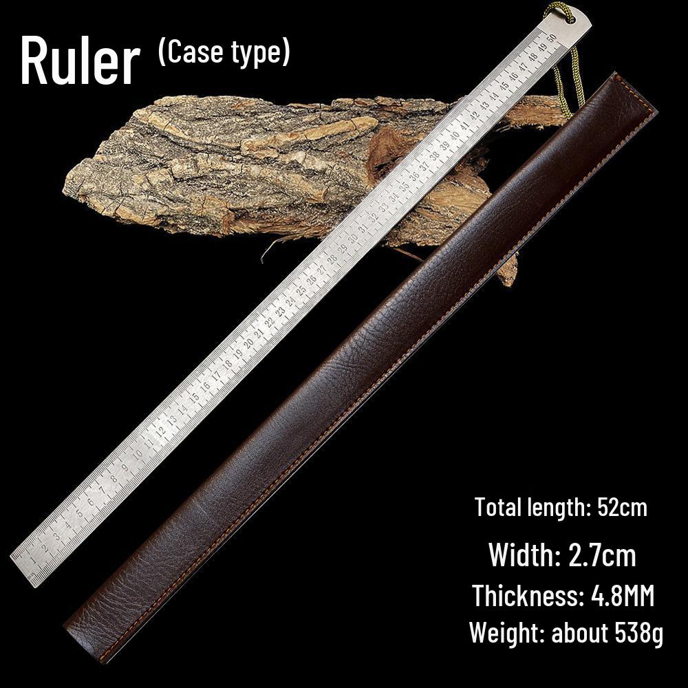 Многофункциональная закаленная нержавеющая стальная линейка 5 мм и инструмент для самообороны