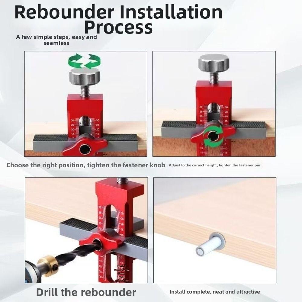 6/8/10mm Cabinet Door Installation Positioner Rebounder Punched Mounting Jig Wardrobe Installation