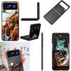 Live Lobster Phone Case For Samsung Z Flip 7 6 5G Galaxy Z Flip4 Z Flip5 Z Flip3 Coque Black Hard PC Shell Protective Cover