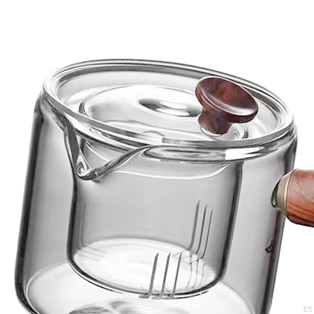 15 стеклянных чайников с деревянной ручкой, чайник, чайник для кухни, дома, пикника, офиса, гостиницы