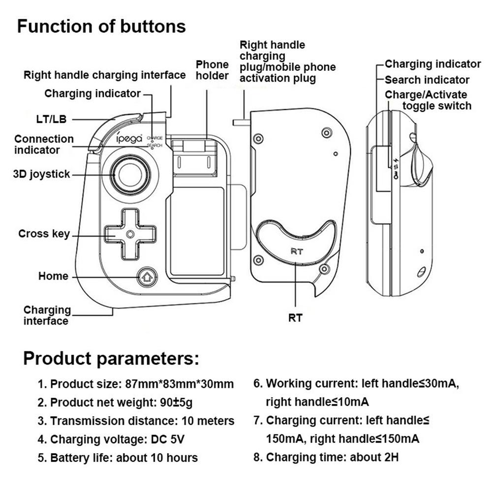 Геймпад для мобильного телефона PG-9211 Super Cube, игровой контроллер с поддержкой Bluetooth для Android/iOS