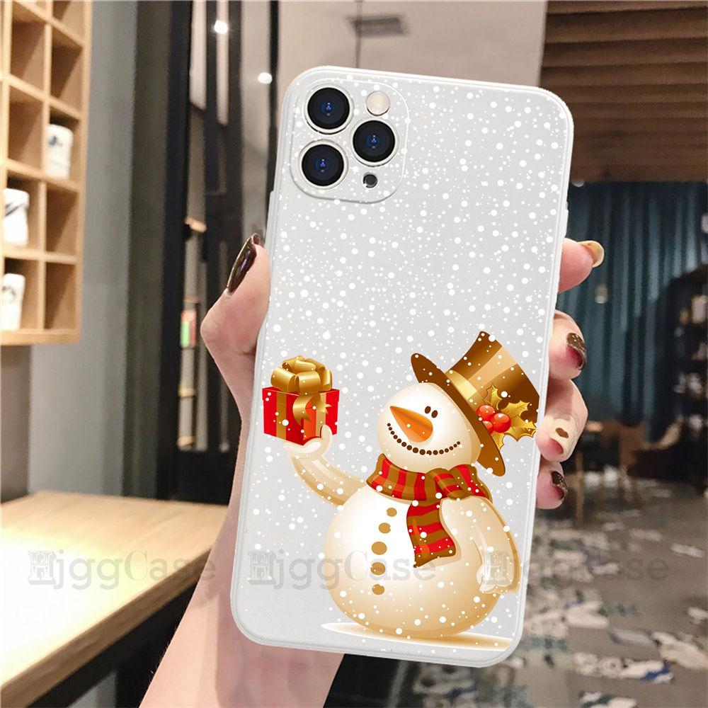 Белый чехол для телефона в подарок на Рождество и Новый год для iPhone 13 Pro 11 Pro Max 12 mini XS XR SE 8 7 Plus, модный чехол для девочек Fundas