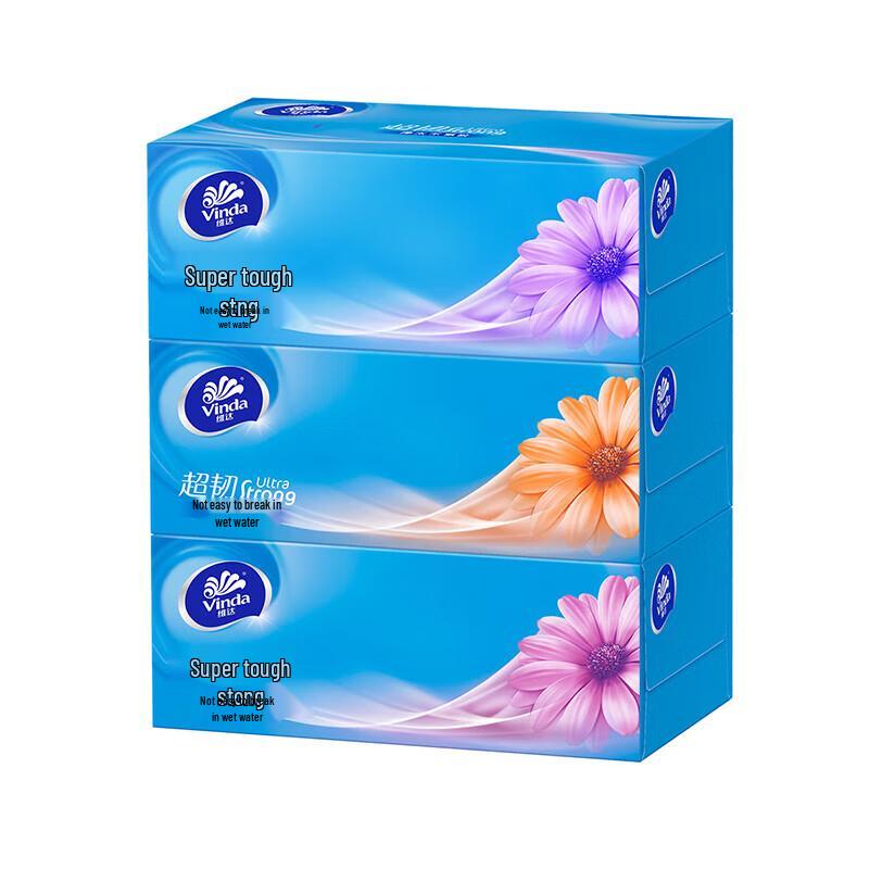Vinda Ultra-Tough 3-Ply Facial Tissues & Penguin Wet Wipes Bundle