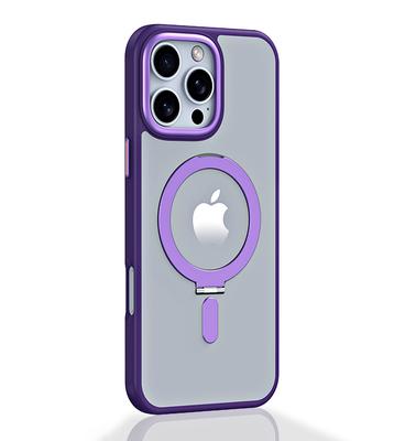 Чехол для iPhone 16 Pro Max, совместимый с MagSafe, из ТПУ+Акрила, с подставкой, чехол для телефона