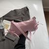 Solid Color Shoulder Bag Bow Tie Women Handbag Fashion Armpit Bag  Ladies