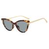 Ins New Luxury Cat Eye Gradient Women Sunglasses  Personality Color Matching Frame Design High Quality Men Uv400