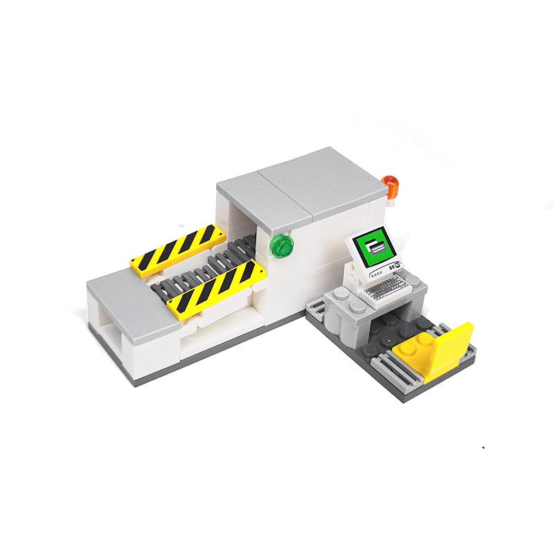 Сборка мелких частиц, украшение для ворот станции метро, багажная дверная рама, строительный блок для досмотра багажа, сделай сам