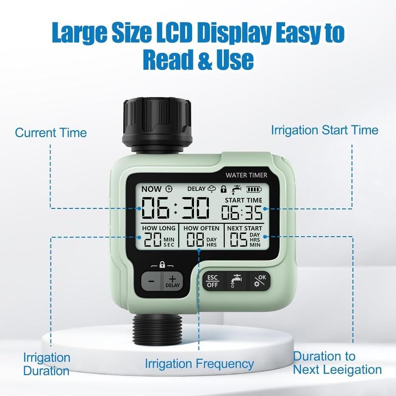 Таймер полива Автоматический таймер подачи воды Садовый цифровой поливочный аппарат Интеллектуальный разбрызгиватель используется на открытом воздухе для экономии воды и времени