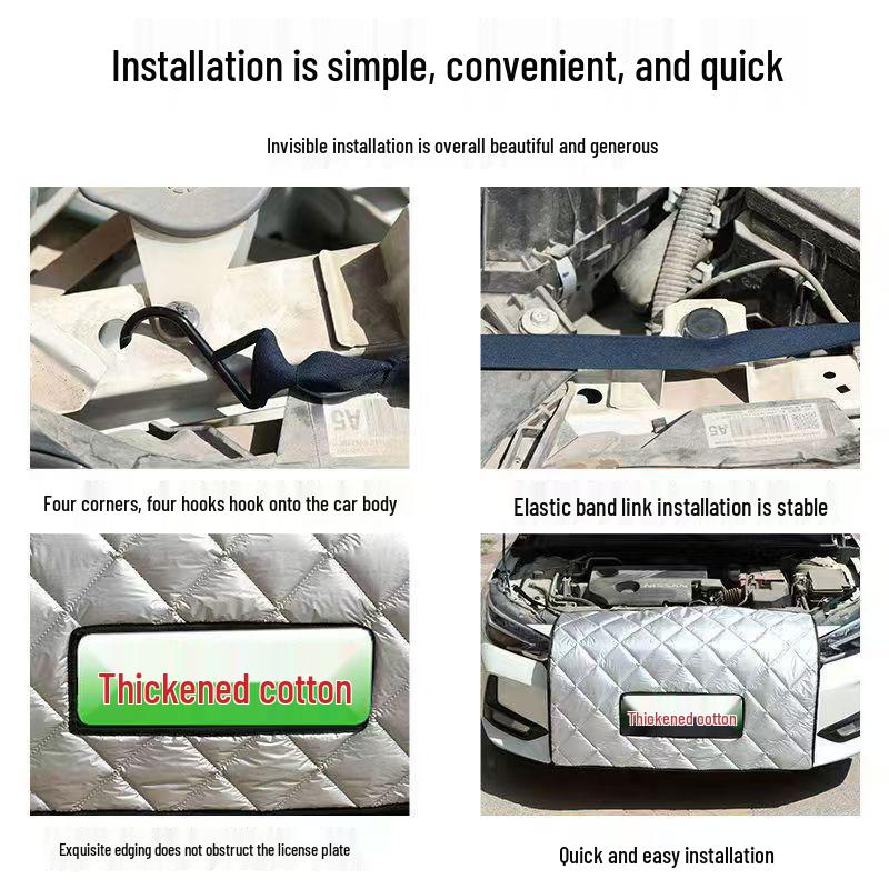 Универсальный зимний чехол-утеплитель для лобового стекла и радиатора автомобиля