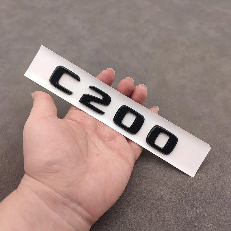 3D ABS Хром Черный C 200 Логотип C200 Шильдик Буквы Наклейка Наклейка На Багажник Автомобиля Для Mercedes w5 C200 W204 W205 W206 Аксессуары w5