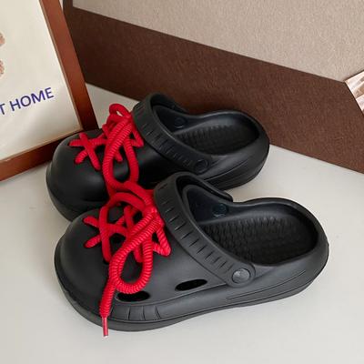 Женские сандалии повседневные домашние на шнуровке удобные пляжные милые допаминовые модные женские тапочки