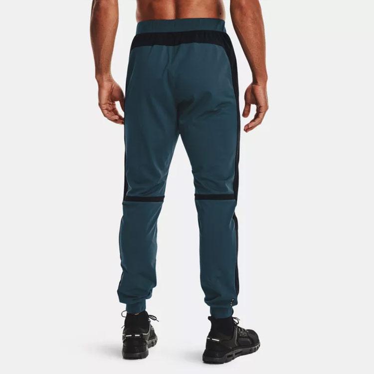 Under Armour Rush Series Color-Block Pocket Training Casual Knit Pants Men Bottoms Blue 1366172-413