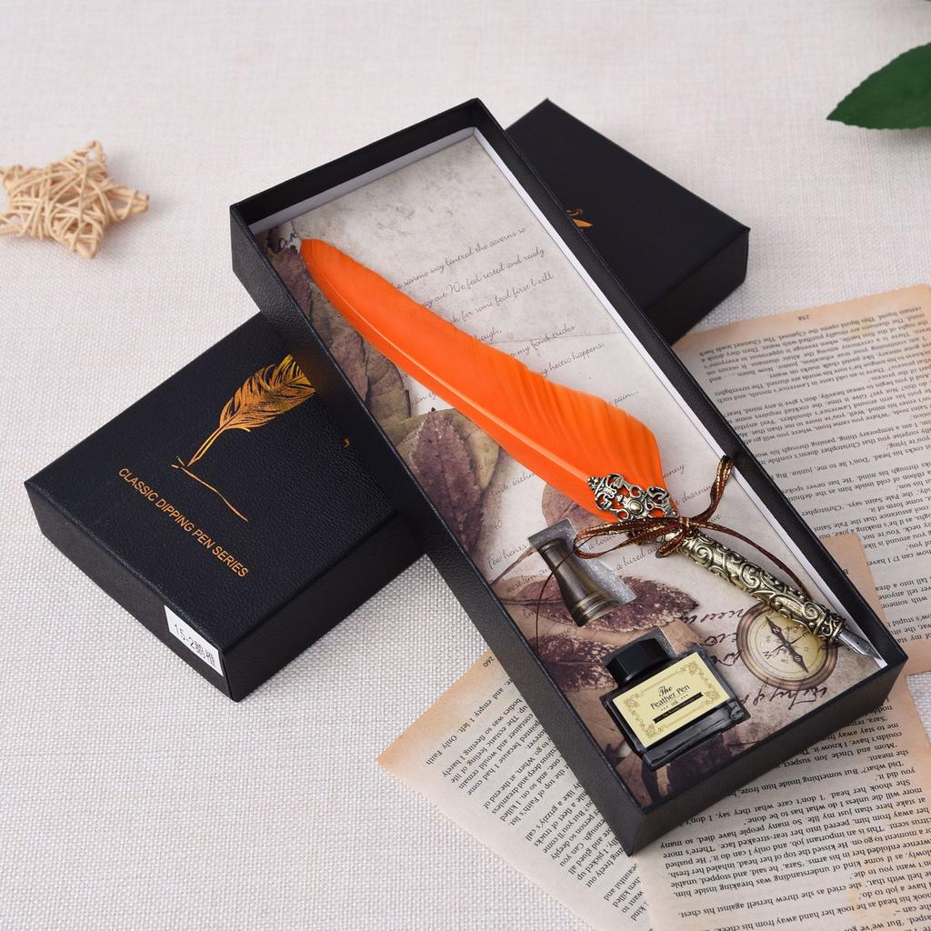Перьевая ручка, Набор держателей для чернильной ручки, Ручка Классический стиль Письмо Рождественский подарок