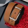 Jinlilai Men's Belt Simple Retro Needle Buckle Men's Belt Seamless Men's Pants Belt