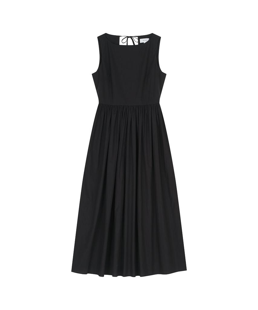 VIS A VIS Cotton Tie Back Dress (Black)