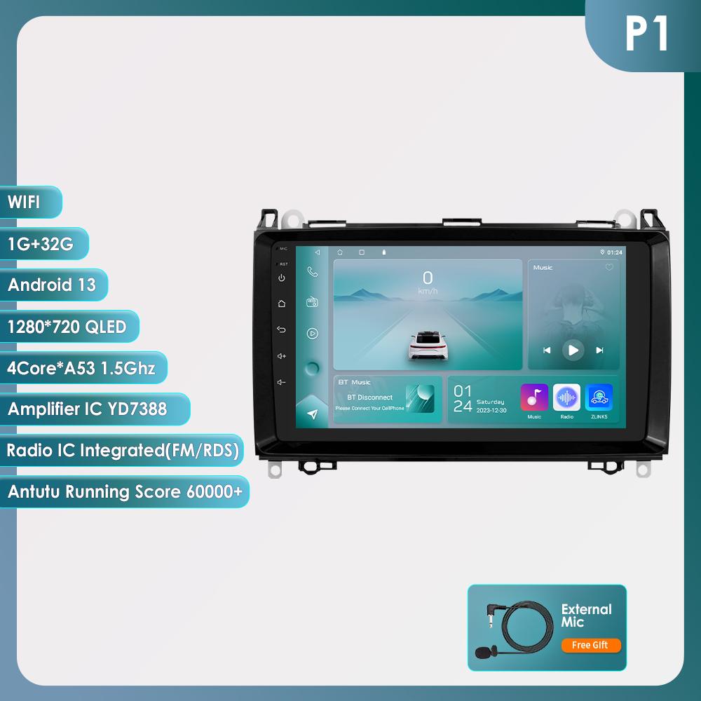 OSSURET Android13 Car Radio for Mercedes Benz W169 W245 B200 W906 Sprinter W639 Vito Multimedia Video Player GPS Carplay Auto Navigation Intelligent