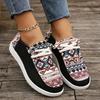 Women Canvas Shoes Fashion Plus Size Lace Up Flats Women Platform Casual Shoes Loafers