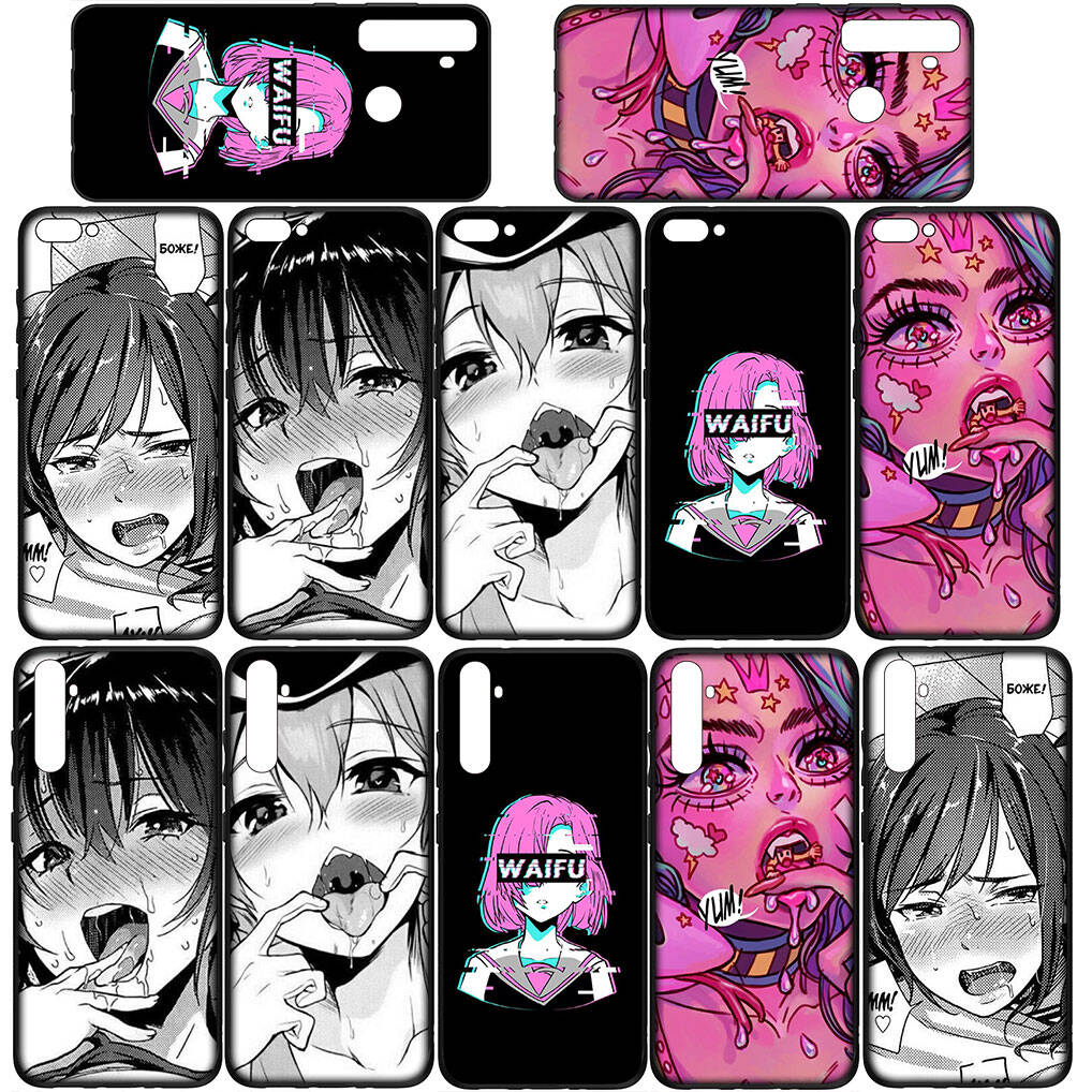 Для Samsung Galaxy S25 S24 S23 iPhone 17 16 15 Xiaomi Redmi Note 14 13 12 11 Plus Pro Max Чехол Ahegao Hentai Манга Аниме Девушка Waifu OPPO Huawei Обложка