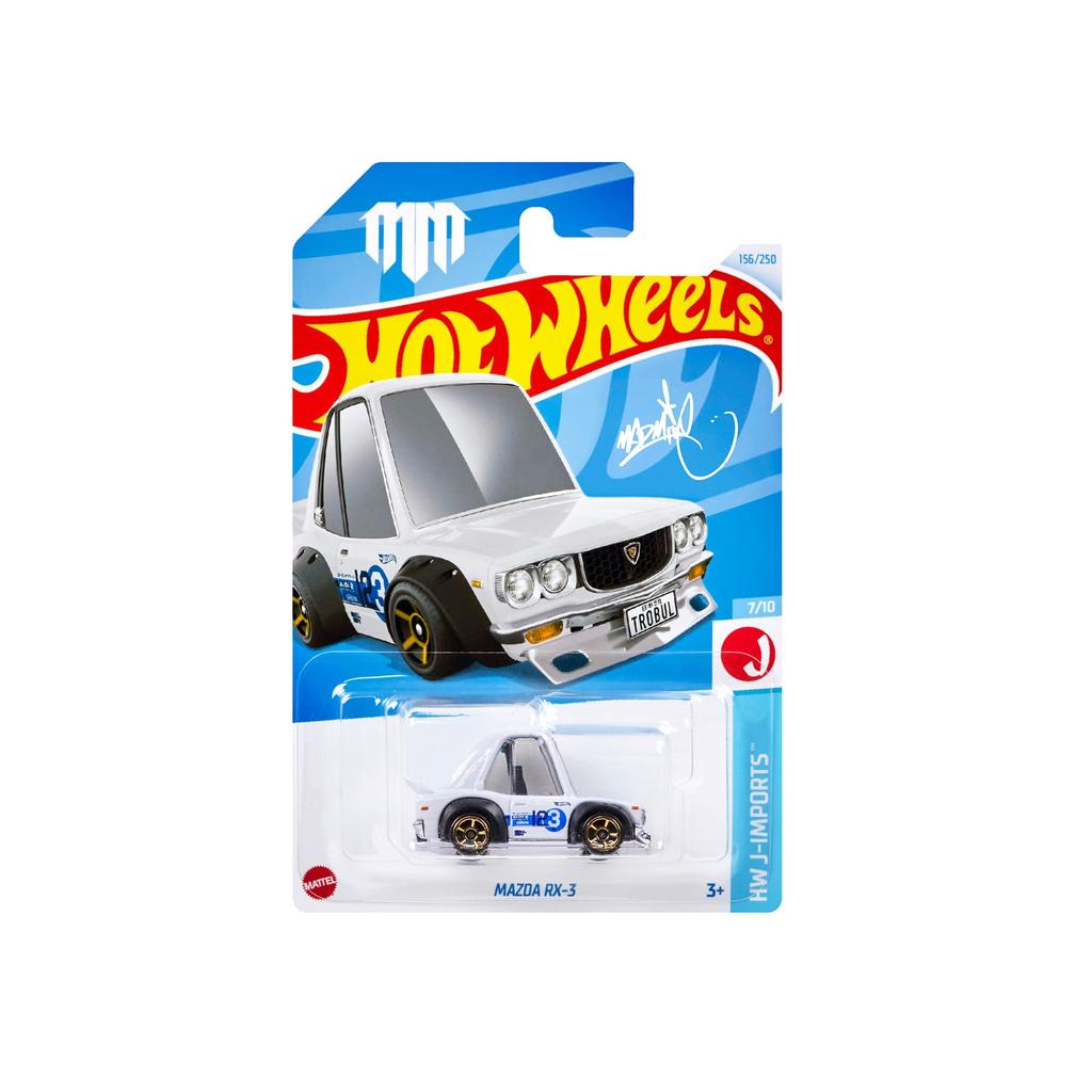 Hot Wheels Basic Car Mazda игрушечная мини-машинка для детей от 3 лет и старше, белая HXR23 RX-3
