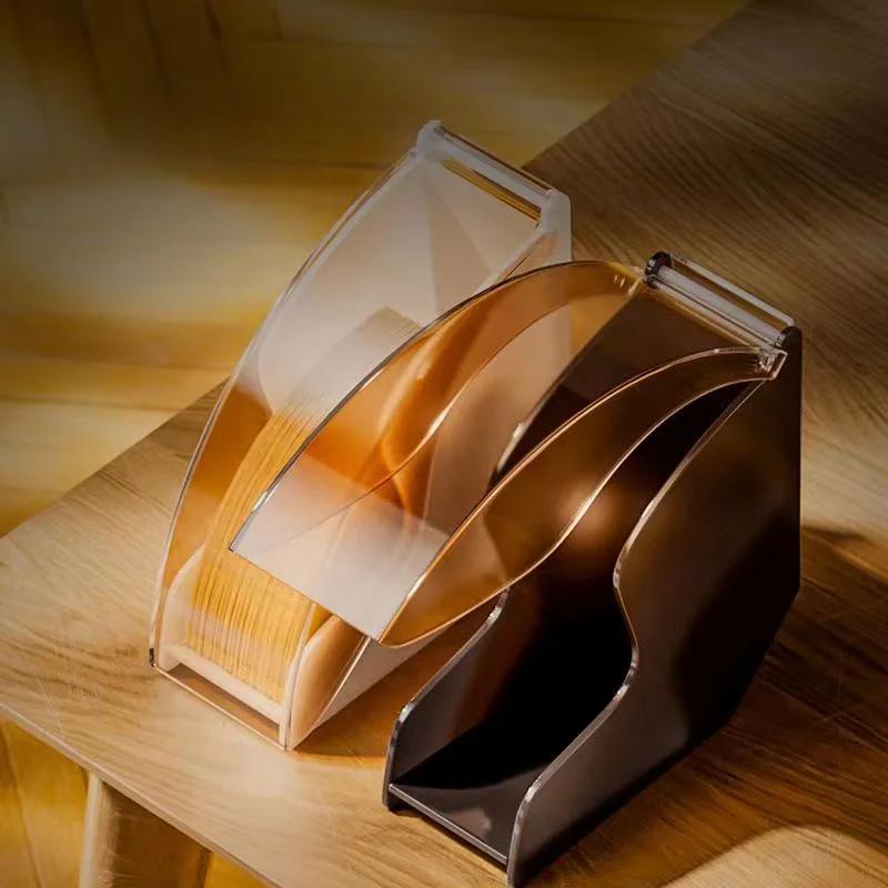 1 шт. Акриловая крышка диспенсера для кофейного фильтра держатель для бумажного фильтра коробка для хранения герметичный пыленепроницаемый набор для капельного кофе Cafetera Кофейные принадлежности